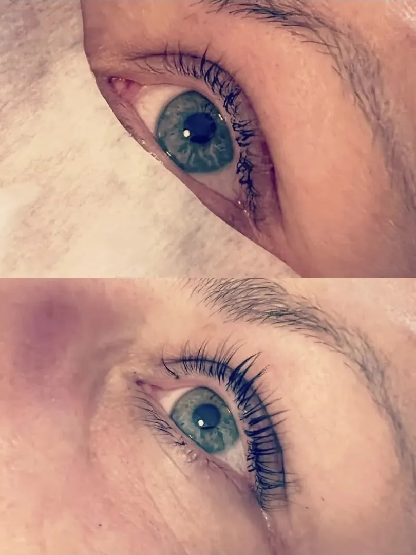 Wimpernlaminierung vorher und nachher, Seidenblick Dortmund